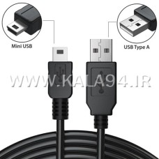 کابل 1.5 متر تبدیلی Venetolink / مبدل USB M به USB mini یا دوربین / ضخیم و مقاوم / دارای شیلد و نویزگیر / تک پک شرکتی